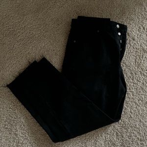 Old Navy Black Extra High Rise Sky Hi Straight Jeans
